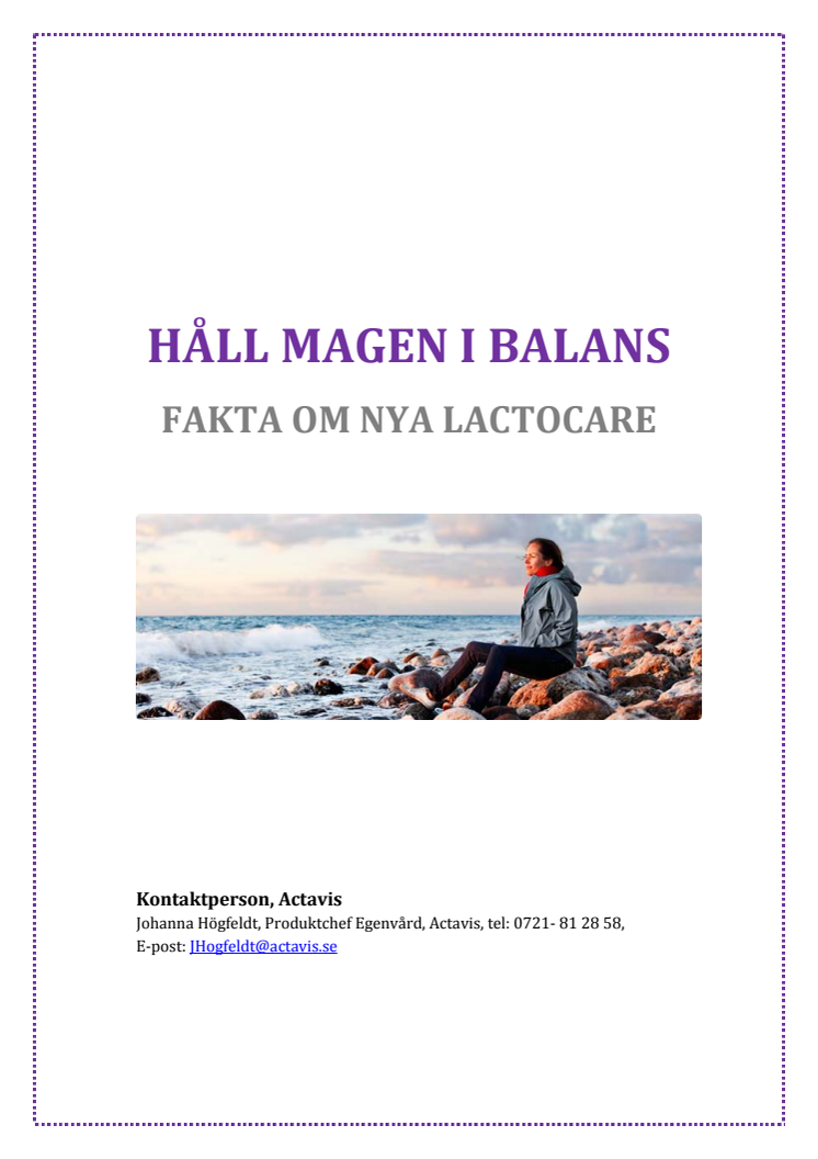 Håll magen i balans faktamaterial