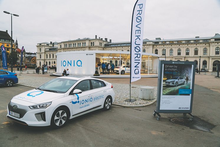 IONIQ electric klar for prøvekjøring på Oslo S