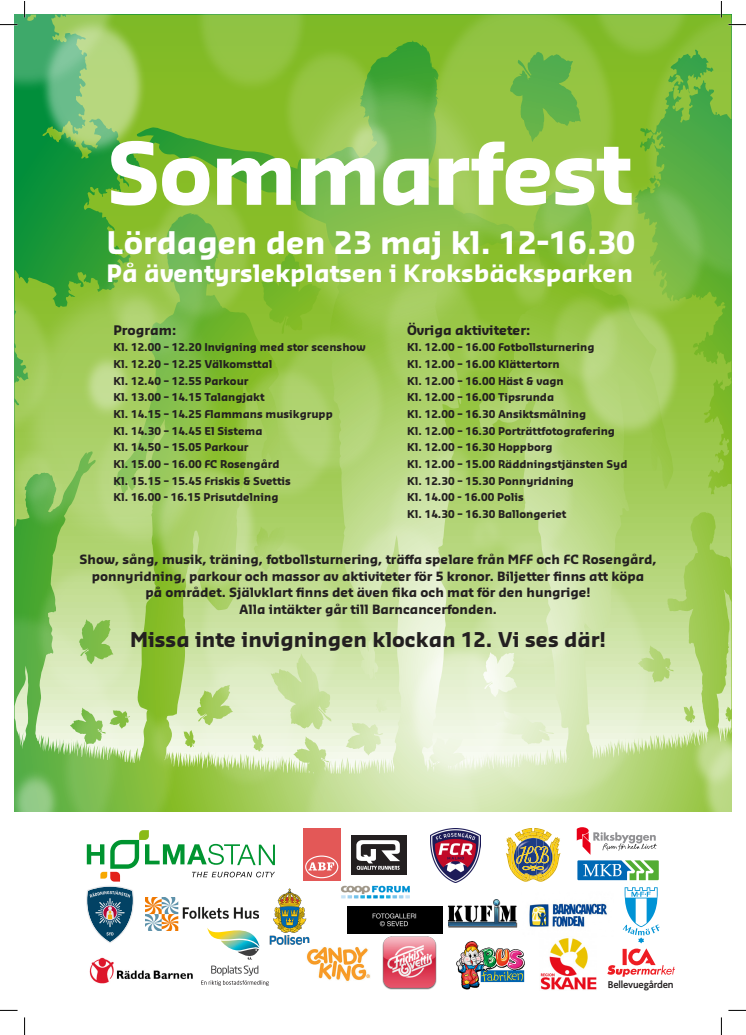 Sommarfest i Kroksbäcksparken den 23 maj