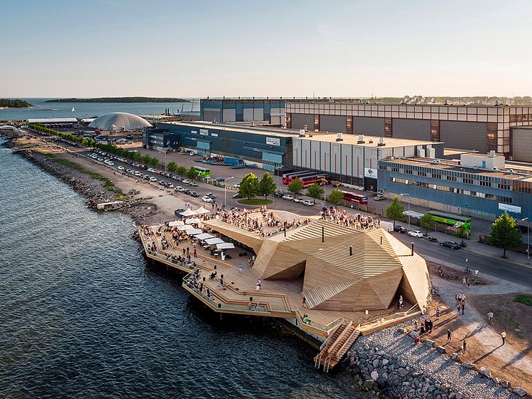 Löyly bastu i Finland av Avanto Architects, ett av de 8 nominerade tävlingsbidragen i Nordic Architecture Fair Award.