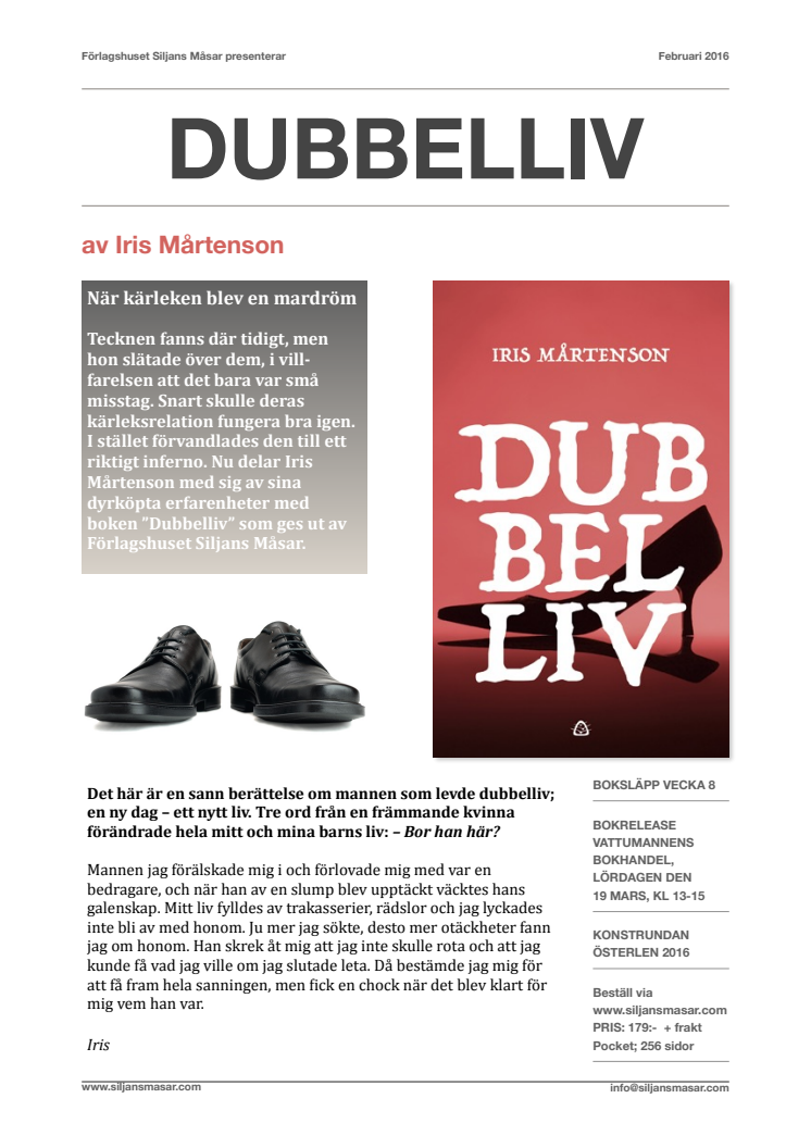 BOKNYHET: DUBBELLIV – NÄR KÄRLEKEN BLEV EN MARDRÖM