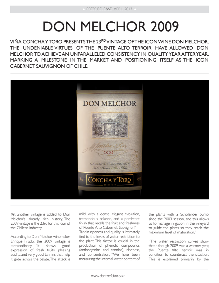 Don Melchor 2009