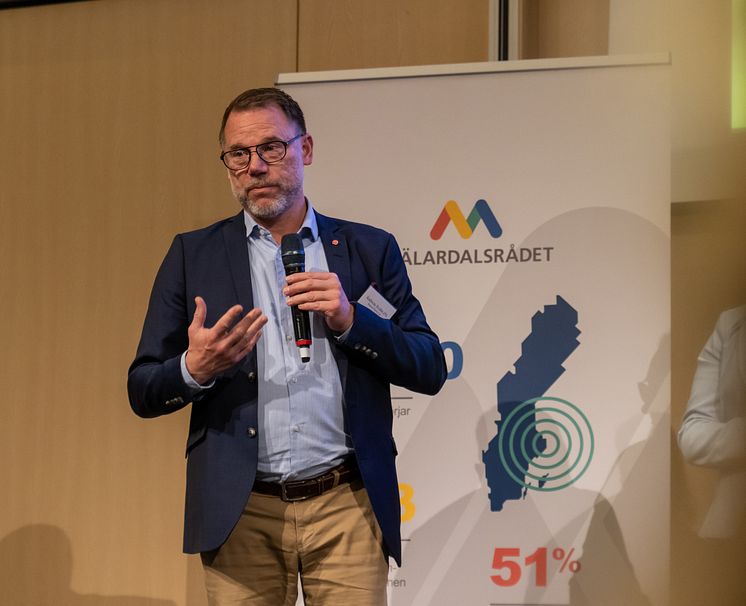 Andreas Svahn (S) ordförande i gruppen Internationell tillgänglighet och konkurrenskraft-  Foto Aksel Örn EkblomMälardalsrådet