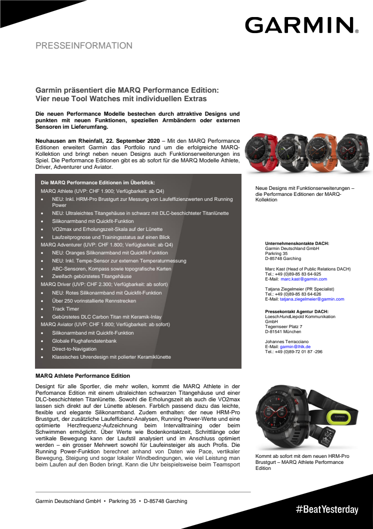 PM Garmin MARQ Performance Editionen