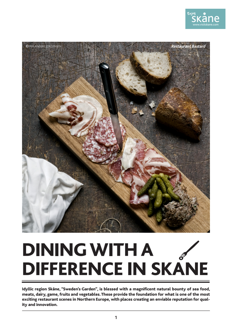 PRESSINFO: Dining with a difference in Skåne