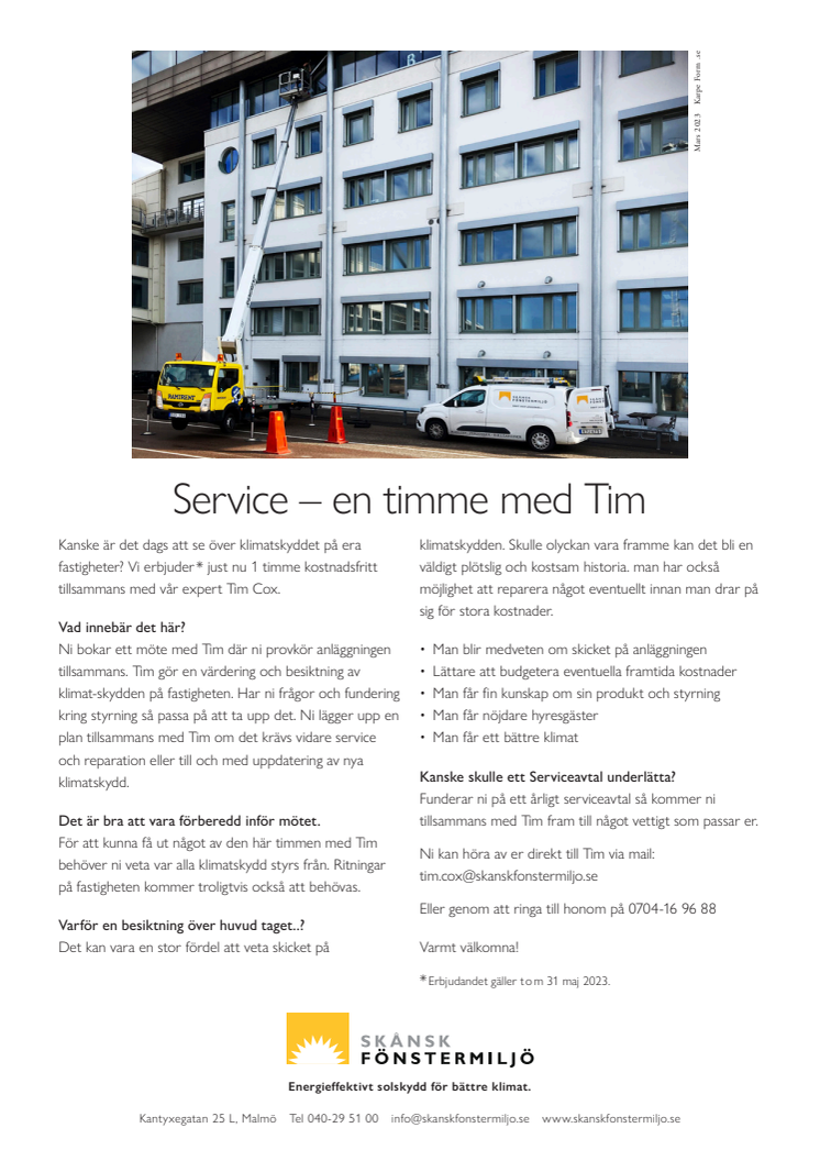 Erbjudande: en timme med Tim