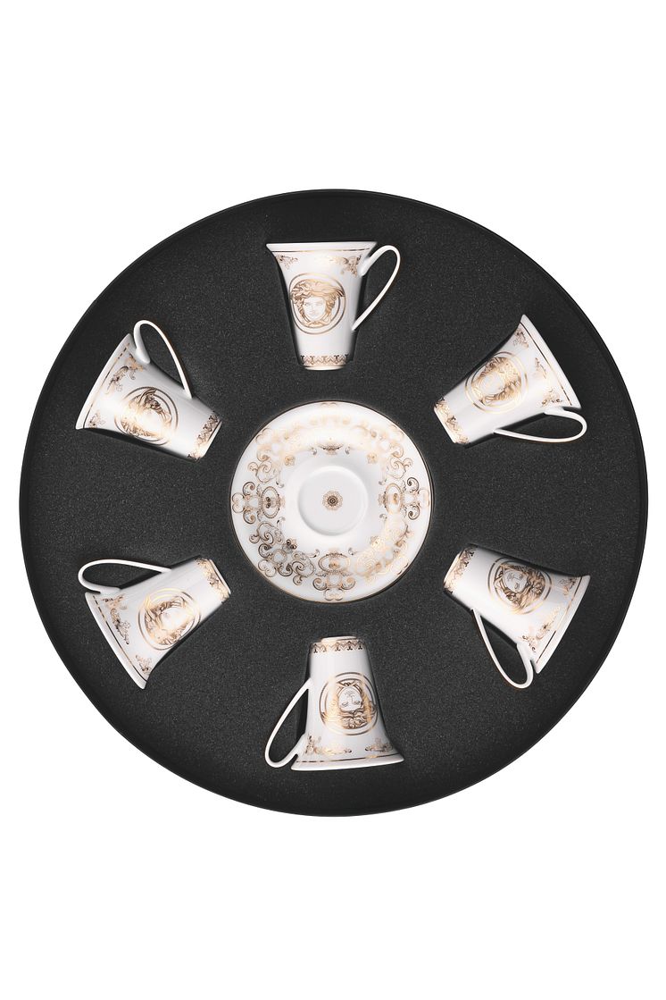 RmV_MedusaGalaGold_Set with 6 Espresso cup and saucer