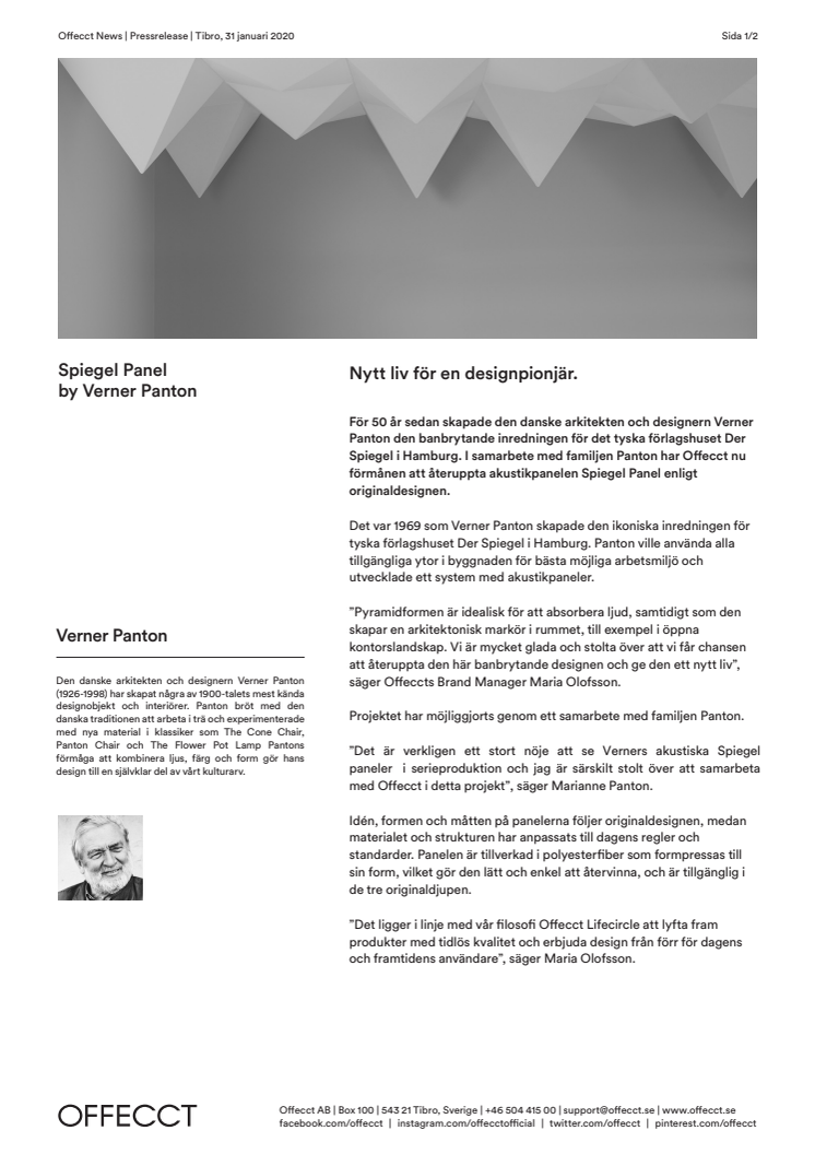Offecct Press release Spiegel Panel by Verner Panton_SE