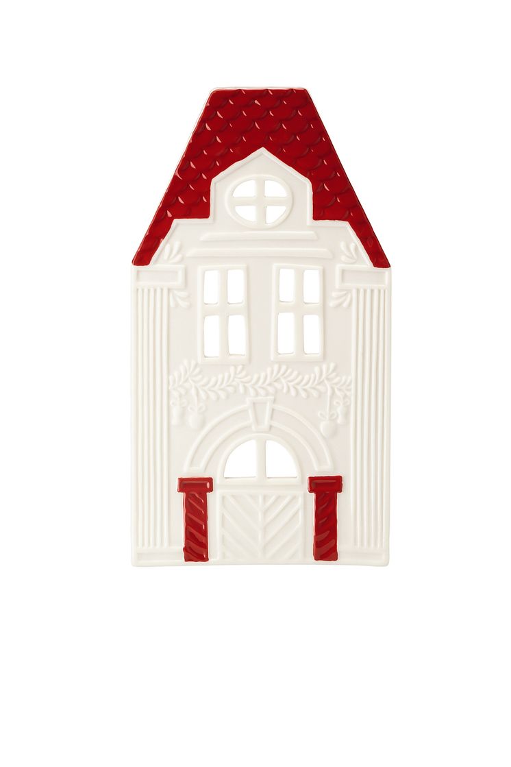 HR_Little_Christmastown_Front 8 white-red_Tea light house