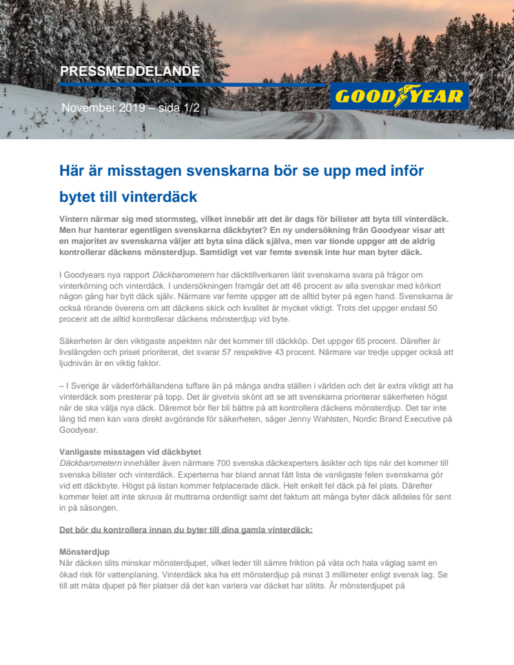 Här är misstagen svenskarna bör se upp med inför bytet till vinterdäck