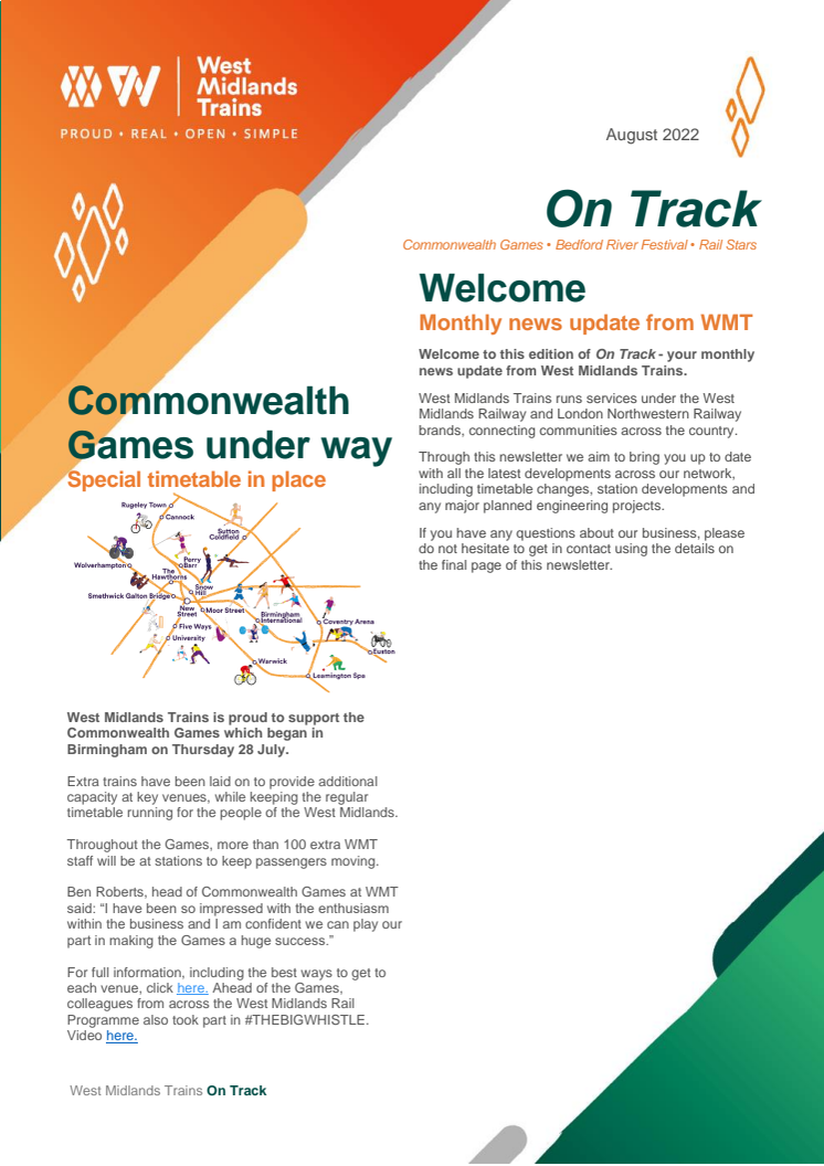 On Track - Stakeholder Newsletter - August 2022