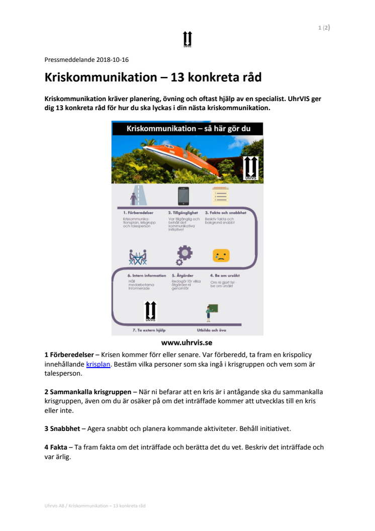 Kriskommunikation – 13 konkreta råd