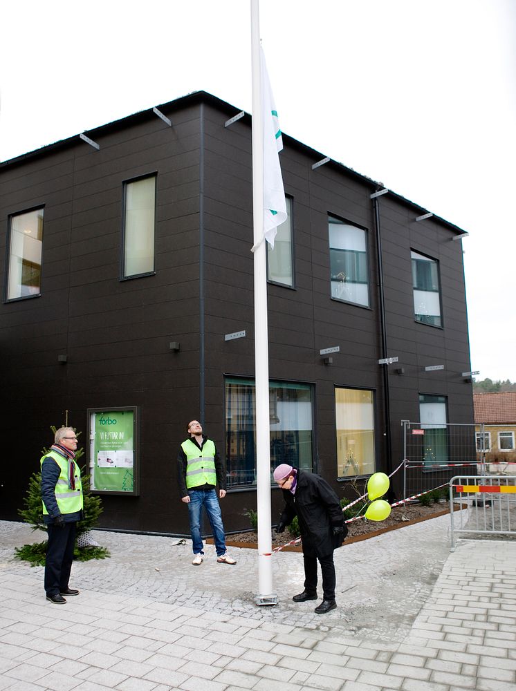 Invigning av hus och huvudkontor på Råda torg i Mölnlycke
