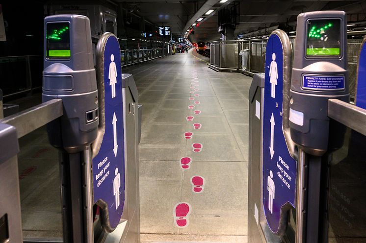 The footsteps are on display for a week