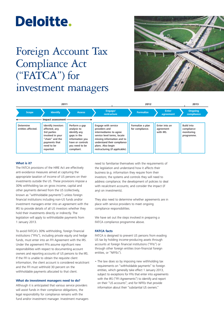 FATCA for Investment Managers