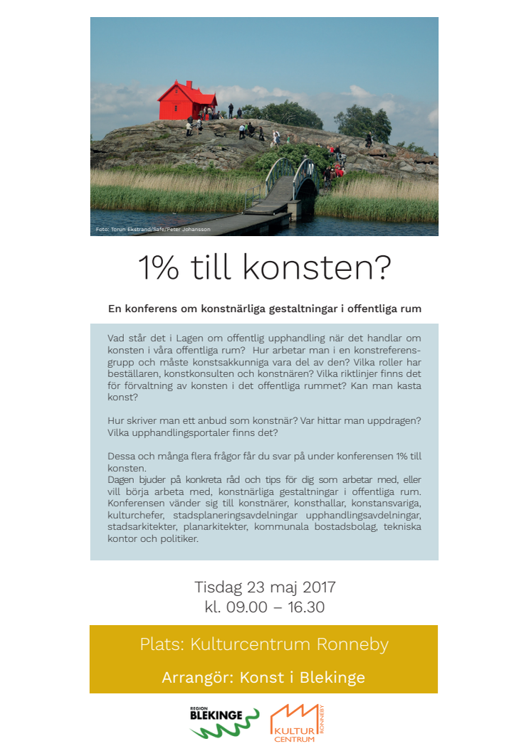 Program för konferensen om konst den 23 maj