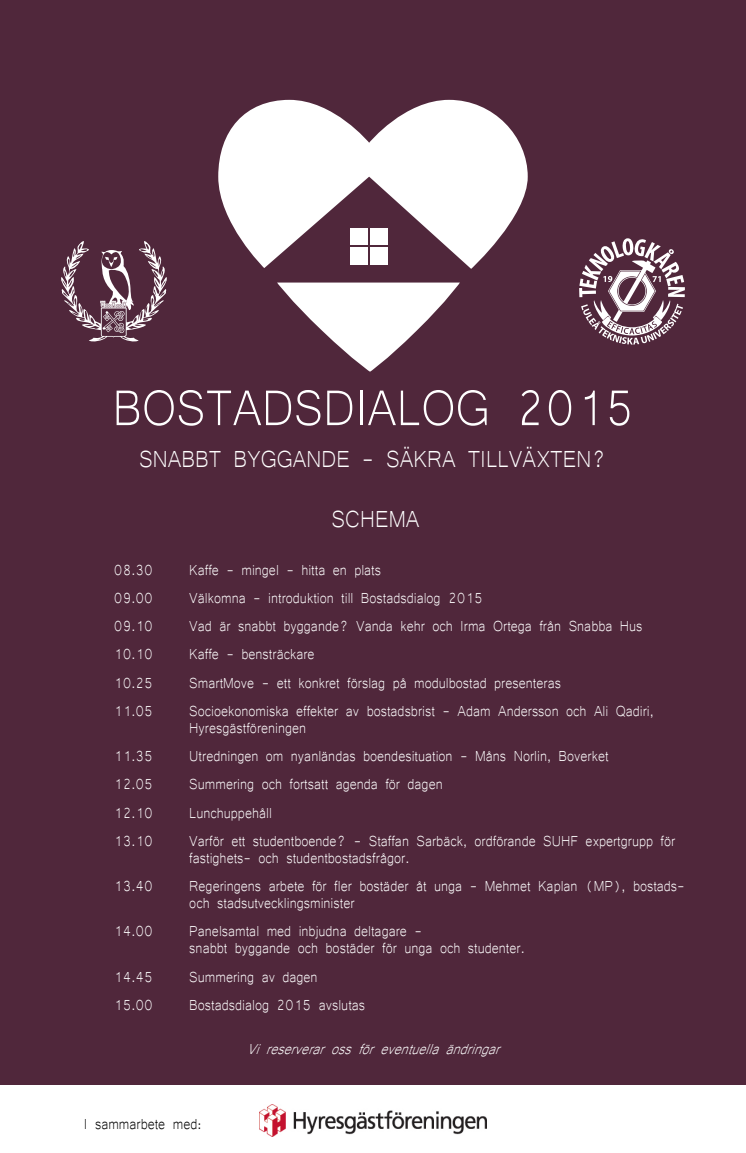 Program Bostadsdialog 2015