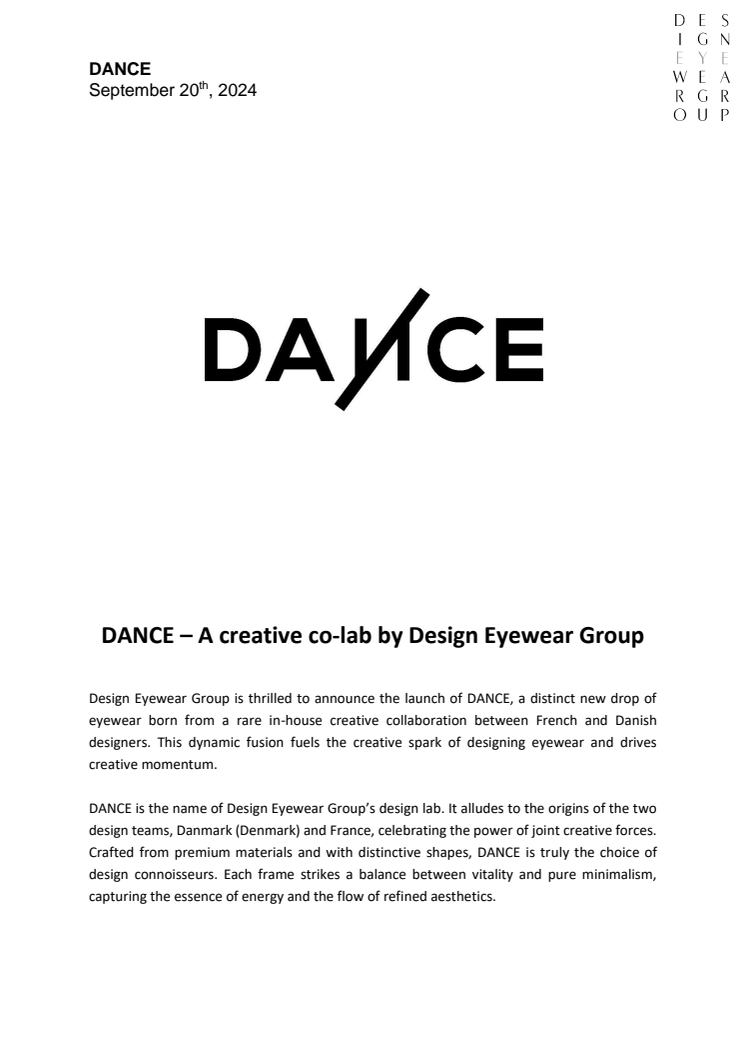 DANCE by Design Eyewear Group 