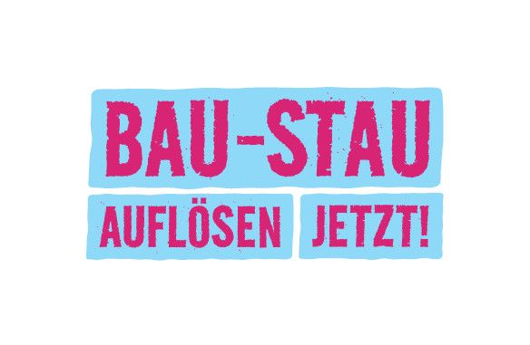 Logo Kampagne Bau-Stau auflösen