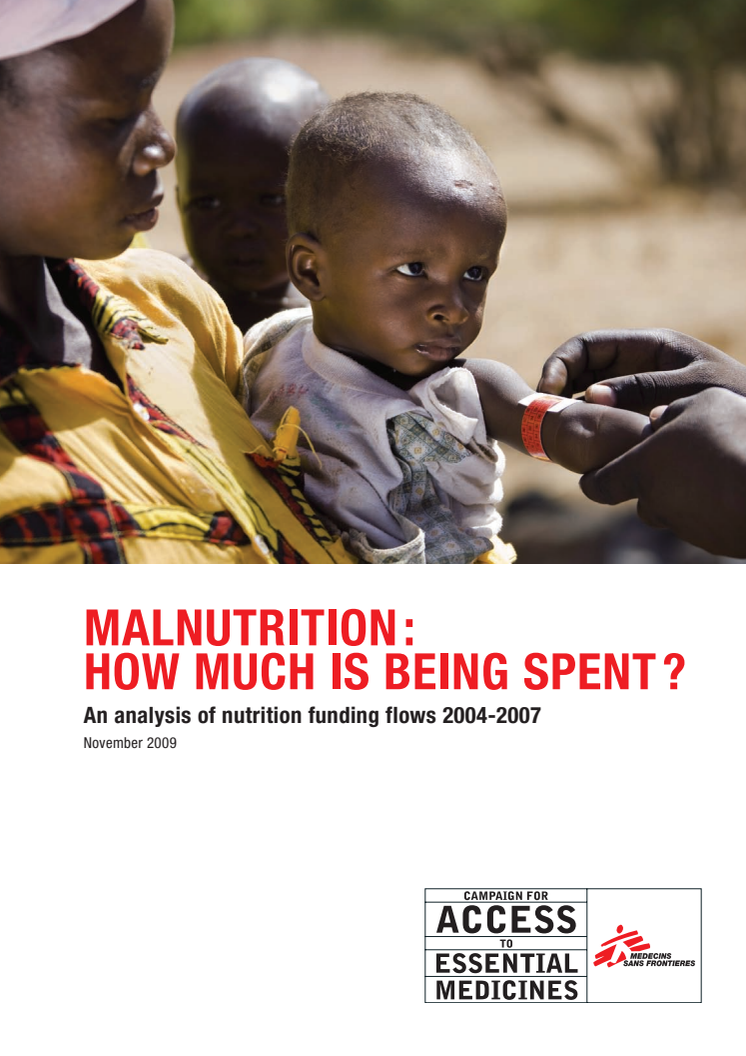 Rapport ”Malnutrition: how much is being spent?” 