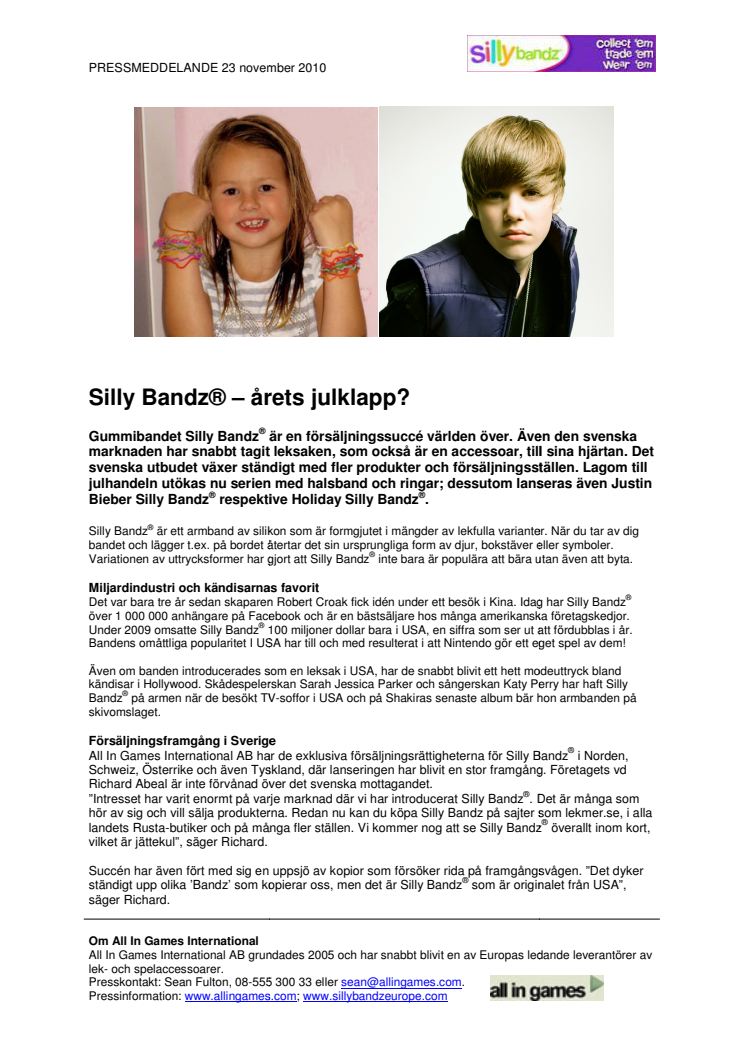 Silly Bandz® - årets julklapp?