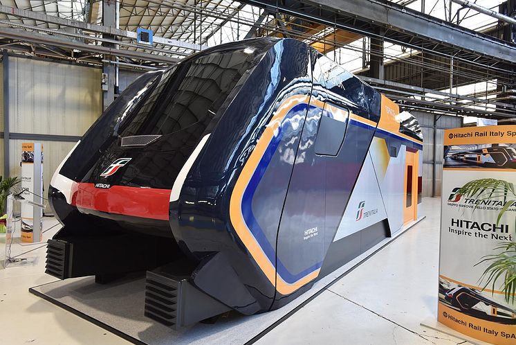 A 1:1 model of the new "Rock" double-deck regional trains for Trenitalia (formerly Caravaggio)