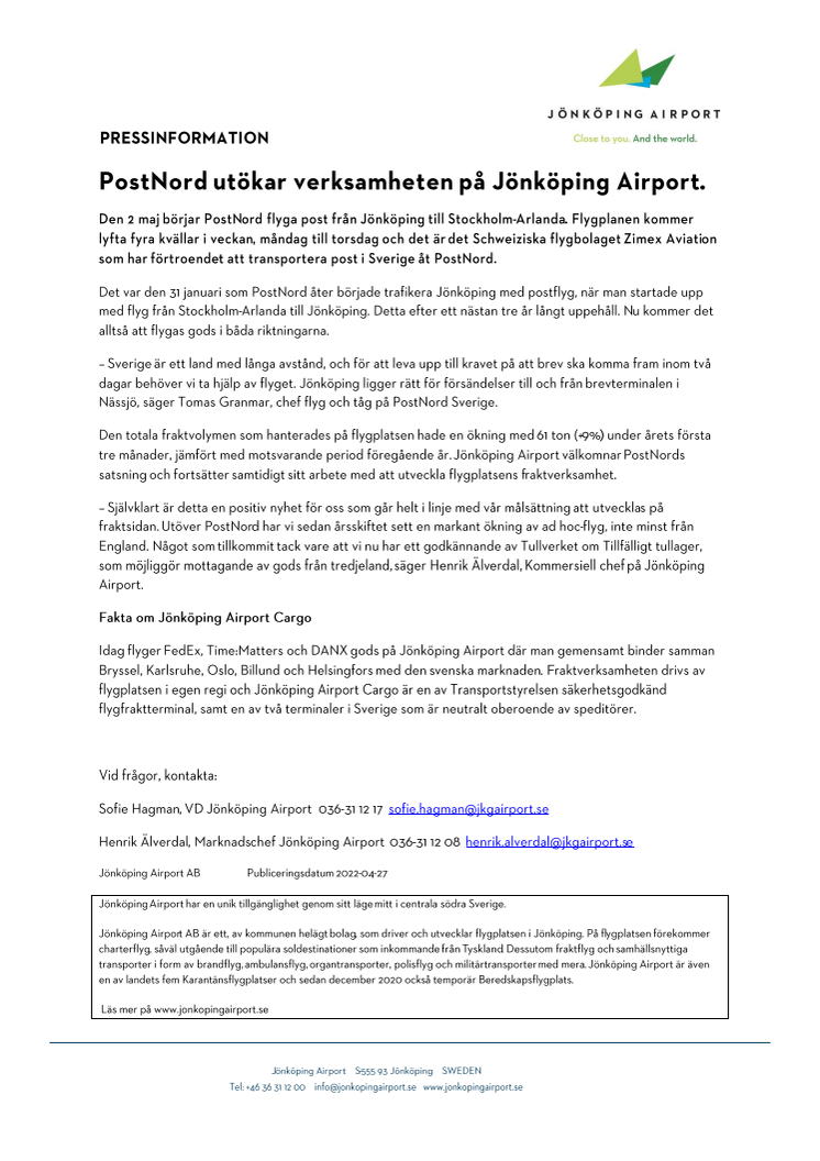 PostNord utökar verksamheten på Jönköping Airport.pdf