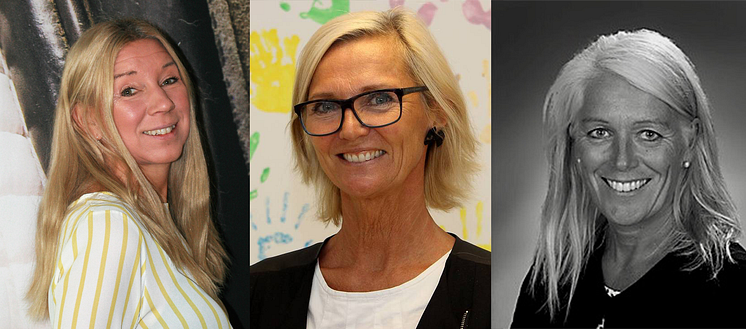 Bildtext från vänster till höger; Carina Ljung, Catarina Möllberg och Marika Andersson.