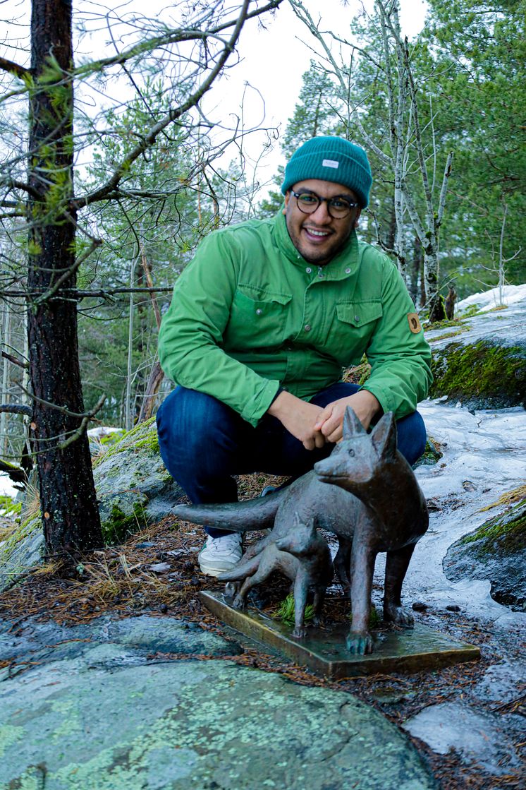 Omar Samy Gamal i Rommensletta skulpturpark