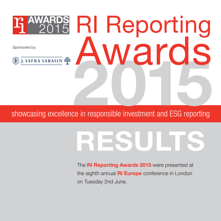 RI Awards 2015 - Results