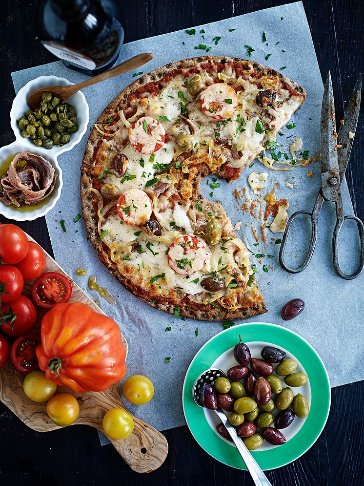 Knäckepizza - Prostens tomatsås