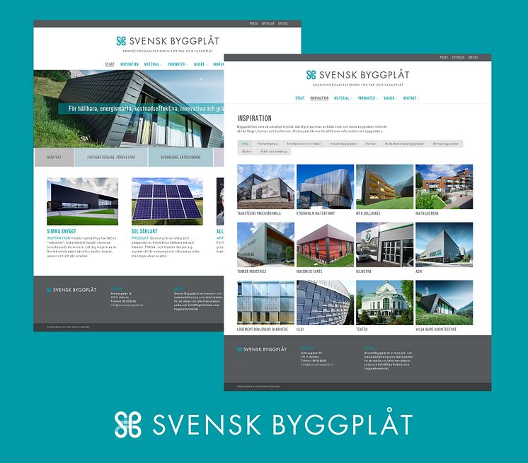 Svensk Byggplåts hemsida, www.svenskbyggplat.se, lanseras 31 augusti 2015  