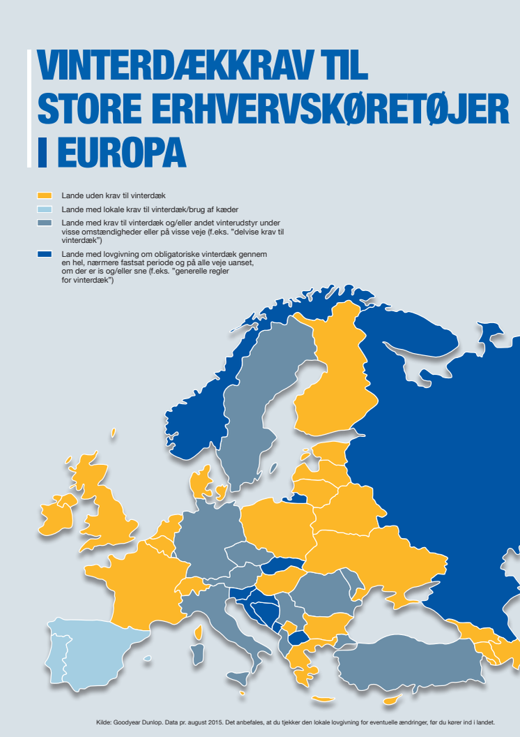 Goodyear advarer flådeoperatører: Reglerne for vinterdæk er ikke de samme i hele Europa