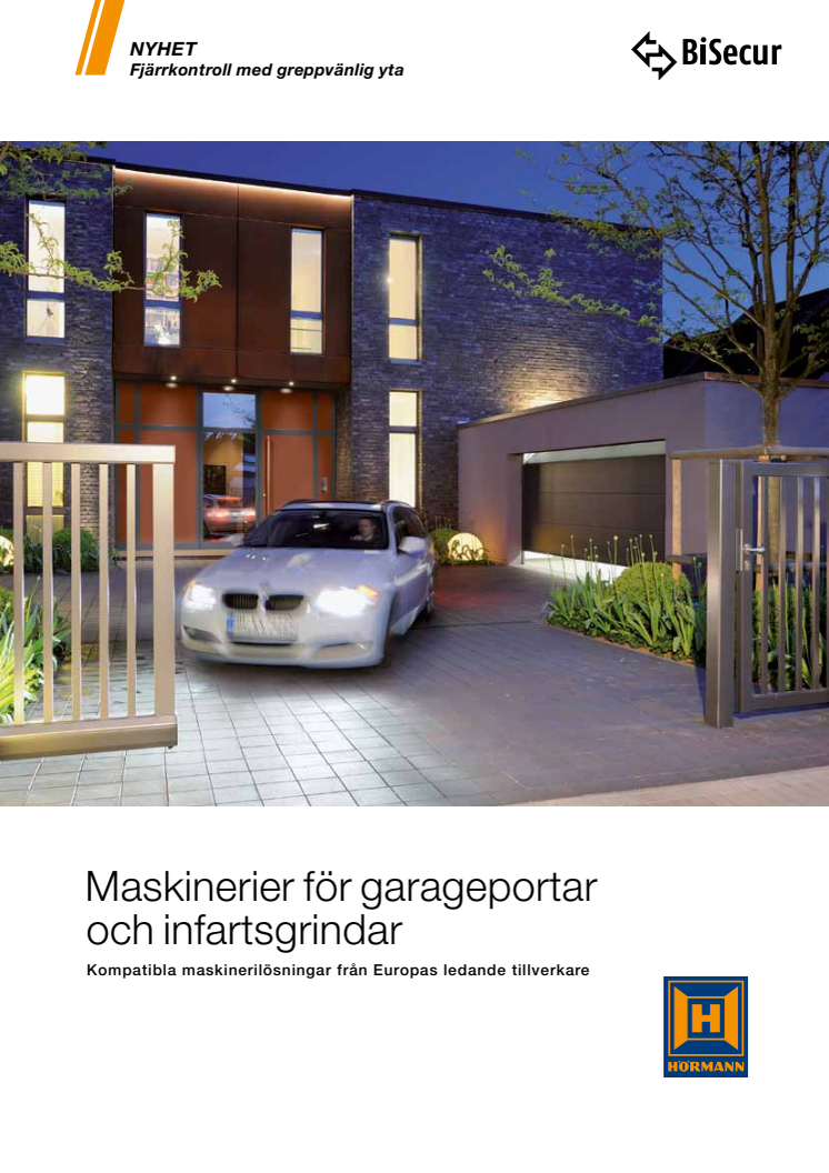 Maskinerier för garageportar och infartsgrindar