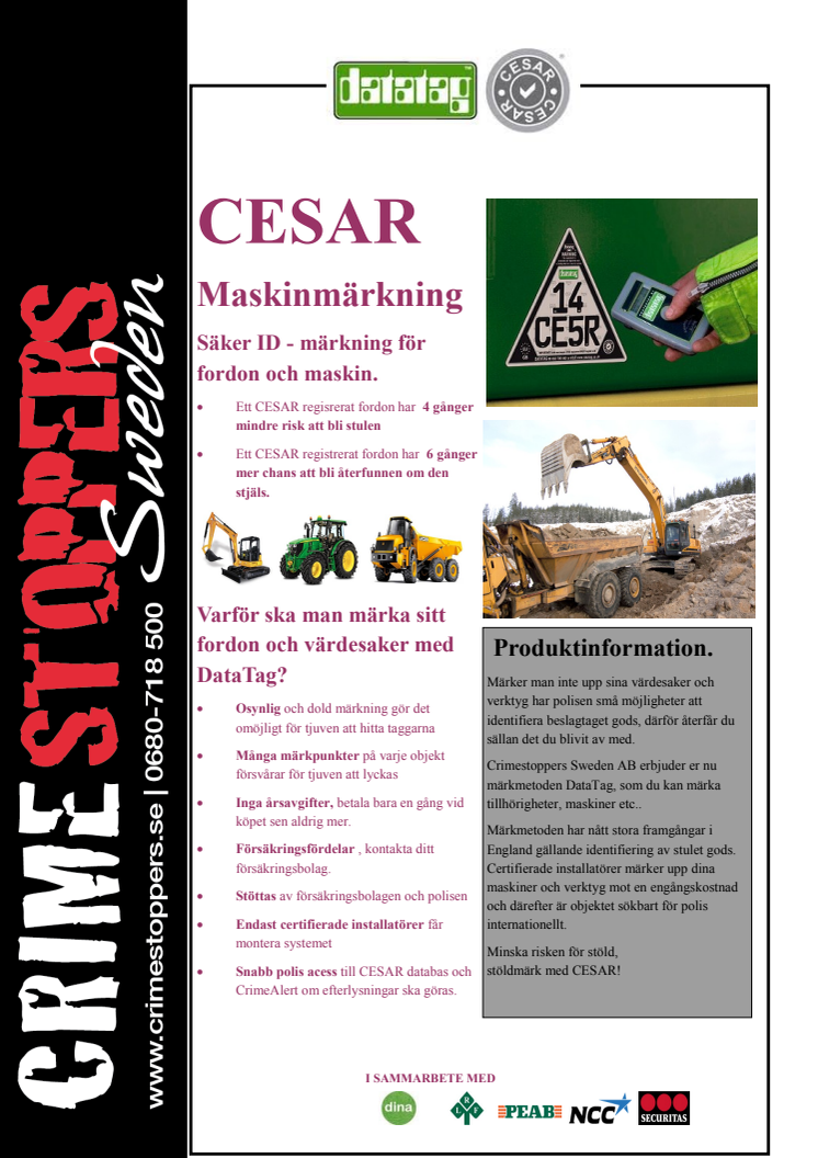 CESAR - Datatag Produktblad