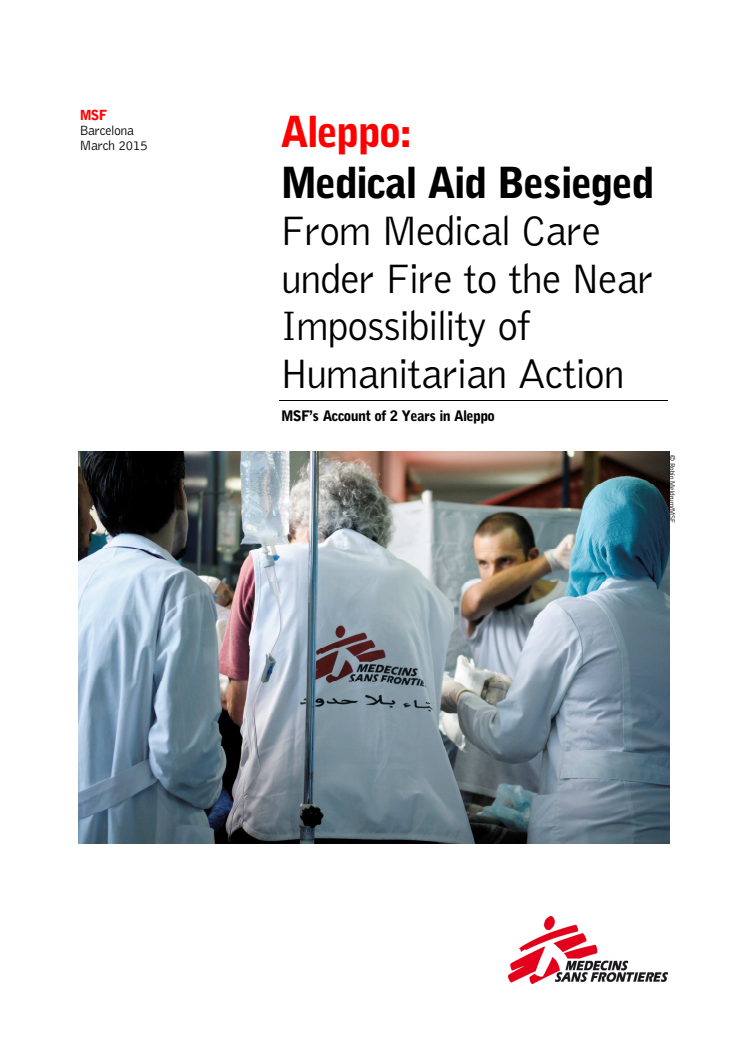 Aleppo: Medical Aid Besieged