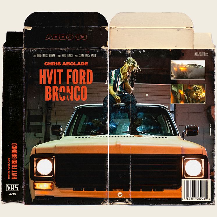 Hvit Ford Bronco artwork 