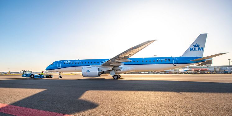 Embraer 195 ready for take off