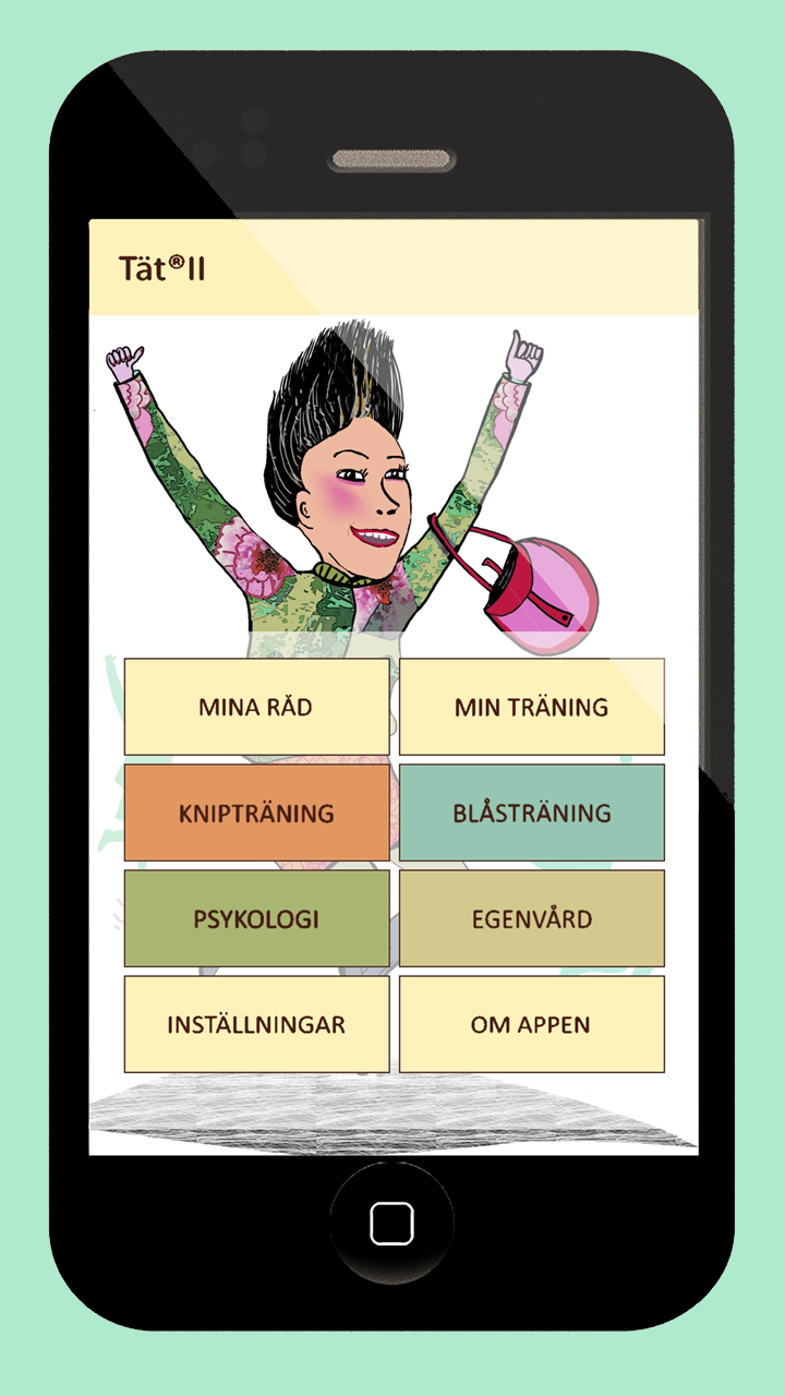 Tät II-app stående