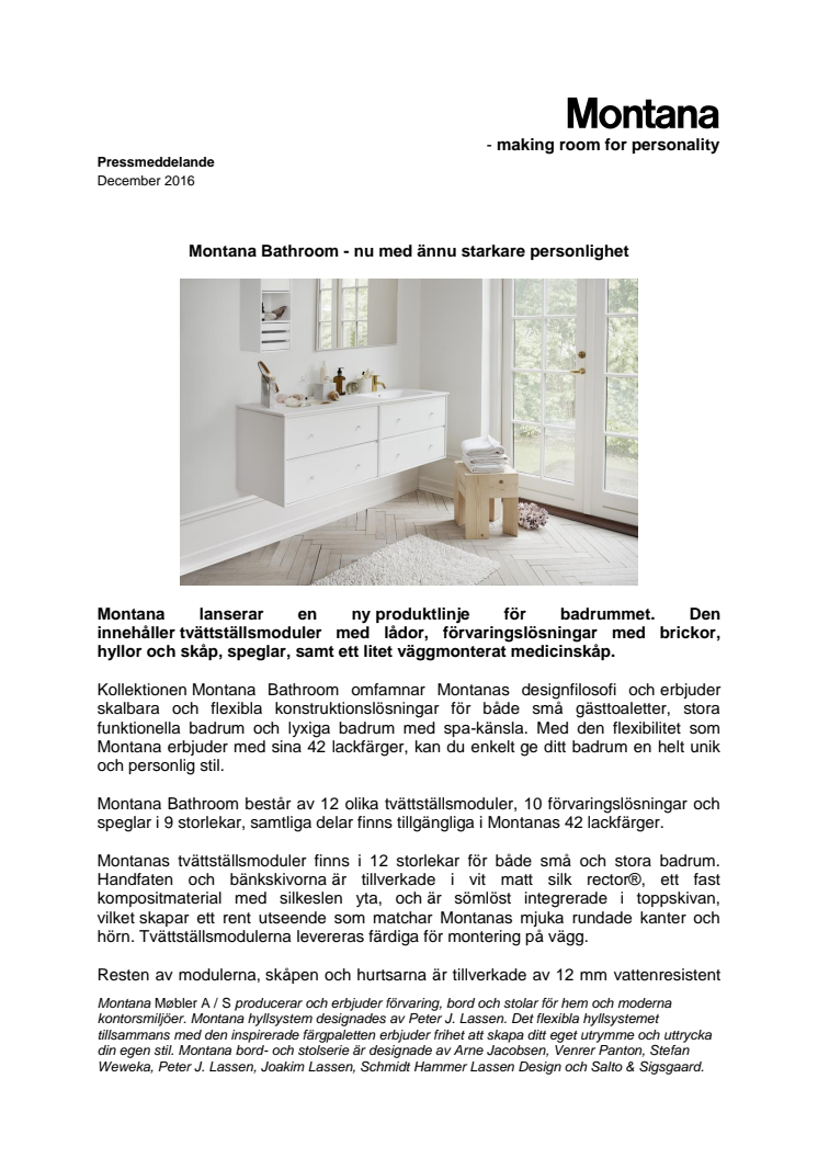 Montana Bathroom - nu med ännu starkare personlighet