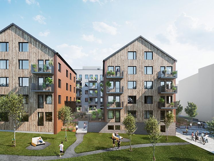 Parkstråket_exteriör rendering_ Semrén&Månsson