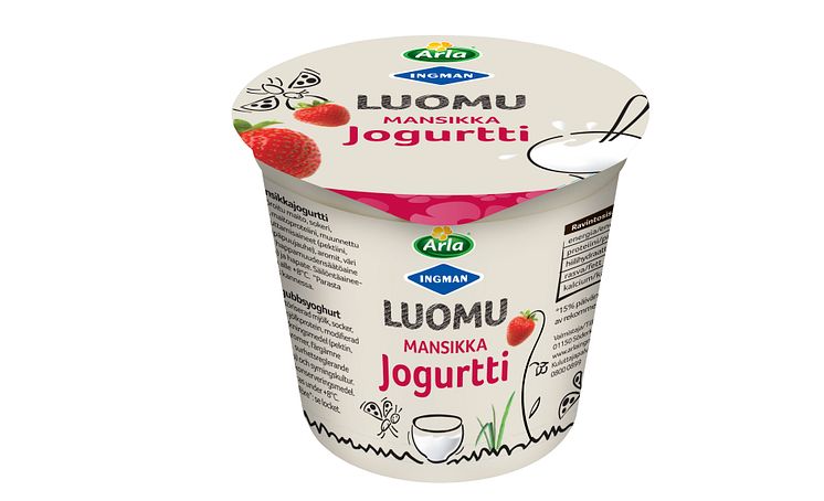 Arla Ingman Luomu mansikkajogurtti 150 g