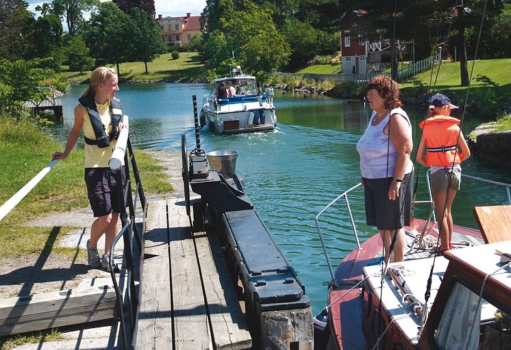 Pressbild - Göta kanal, slussning