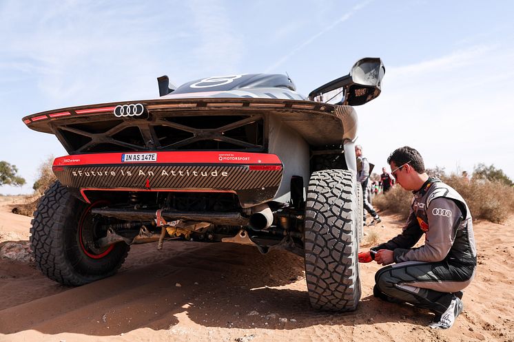 Audi RS Q e-tron  og Emil Bergkvist - Rallye du Maroc 2023