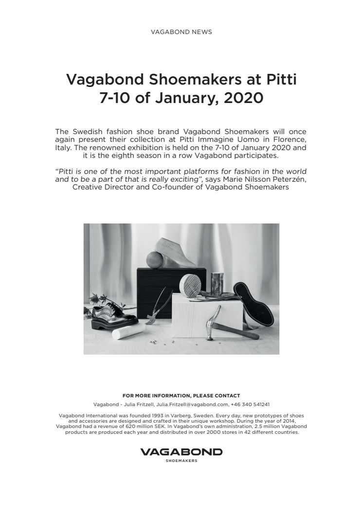 Vagabond Shoemakers at Pitti 7-10 of January 2020