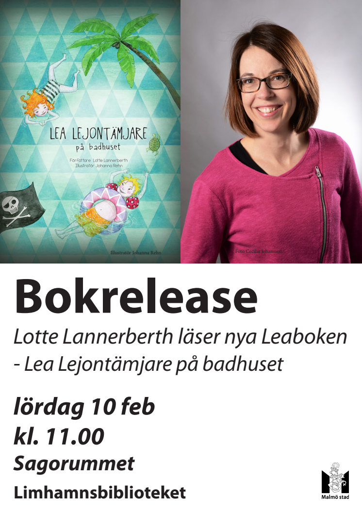 Bokrelease! Lotte Lannerberth läser nya Leaboken - Lea Lejontämjare på badhuset 