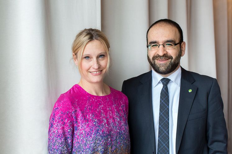 Emma Jonsteg och Mehmet Kaplan