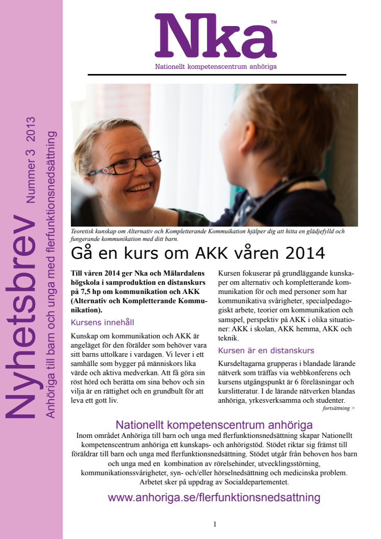 Nyhetsbrev 3 - Flerfunktionsnedsättning