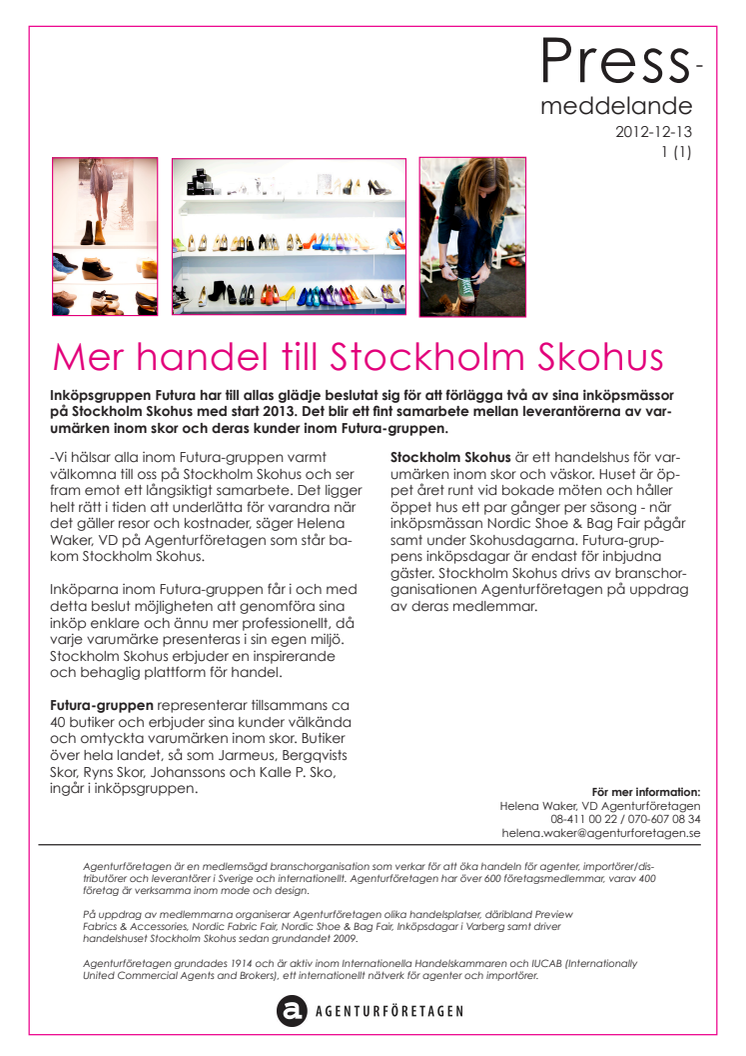Mer handel till Stockholm Skohus