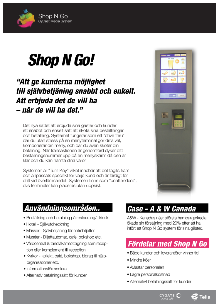 Shop N Go - Produktblad